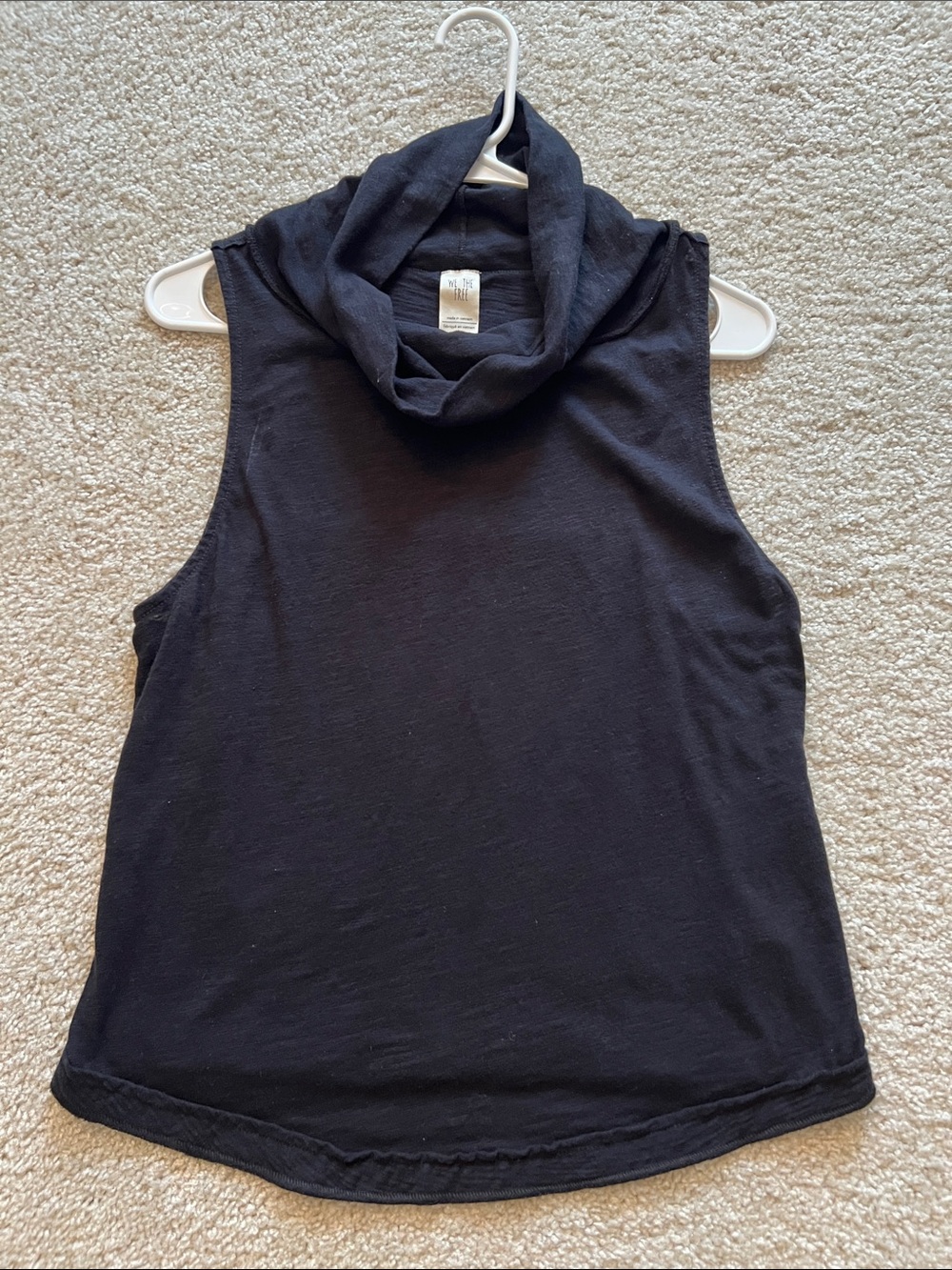 We The Free Black Sleeveless Cowl Neck Tank